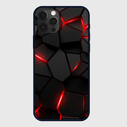 Чехол iPhone 12 Pro Плиты с красной подсветкой