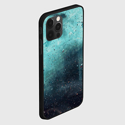 Чехол для iPhone 12 Pro Светло-синий тени и краски, цвет: 3D-черный — фото 2