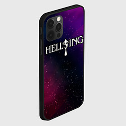 Чехол для iPhone 12 Pro Hellsing gradient space, цвет: 3D-черный — фото 2