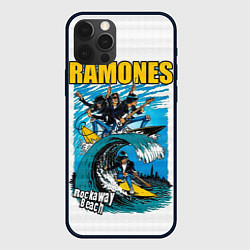 Чехол iPhone 12 Pro Ramones rock away beach