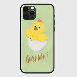 Чехол для iPhone 12 Pro Угадай кто, цвет: 3D-черный