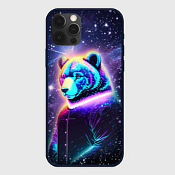 Чехол iPhone 12 Pro Светящийся космический медведь