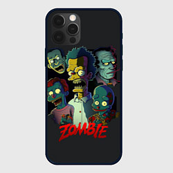 Чехол для iPhone 12 Pro Simpsons zombie, цвет: 3D-черный