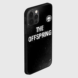 Чехол для iPhone 12 Pro The Offspring glitch на темном фоне: символ сверху, цвет: 3D-черный — фото 2