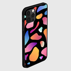 Чехол для iPhone 12 Pro Fashionable colorful pattern, цвет: 3D-черный — фото 2