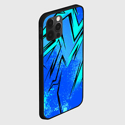 Чехол для iPhone 12 Pro Sport uniform - синие брызки, цвет: 3D-черный — фото 2
