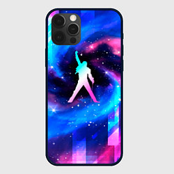 Чехол для iPhone 12 Pro Queen неоновый космос, цвет: 3D-черный