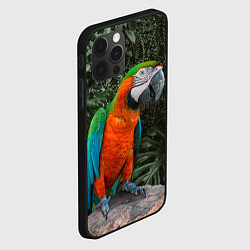 Чехол для iPhone 12 Pro Попугай Макао, цвет: 3D-черный — фото 2