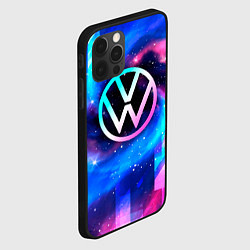 Чехол для iPhone 12 Pro Volkswagen неоновый космос, цвет: 3D-черный — фото 2
