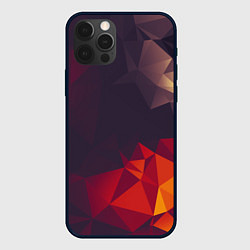 Чехол для iPhone 12 Pro Полигональный узор, цвет: 3D-черный