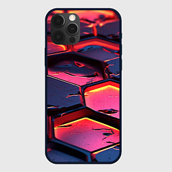 Чехол для iPhone 12 Pro Розовые наносоты, цвет: 3D-черный