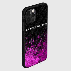 Чехол для iPhone 12 Pro Chrysler pro racing: символ сверху, цвет: 3D-черный — фото 2