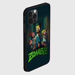 Чехол для iPhone 12 Pro Зомби Симпсоны, цвет: 3D-черный — фото 2