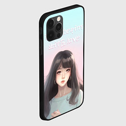 Чехол для iPhone 12 Pro Девушка аниме в пастельных оттенках, цвет: 3D-черный — фото 2