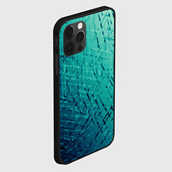 Чехол для iPhone 12 Pro Градиент зеленый туман, цвет: 3D-черный — фото 2