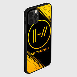 Чехол для iPhone 12 Pro Twenty One Pilots - gold gradient, цвет: 3D-черный — фото 2