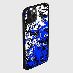 Чехол для iPhone 12 Pro Белая и синяя краска, цвет: 3D-черный — фото 2