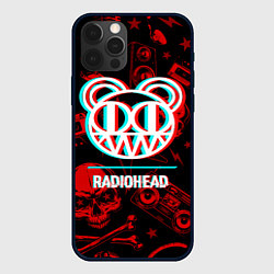 Чехол iPhone 12 Pro Radiohead rock glitch