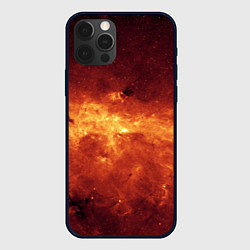 Чехол для iPhone 12 Pro Огненная галактика, цвет: 3D-черный