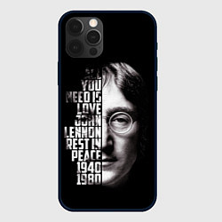 Чехол для iPhone 12 Pro Джон Леннон легенда, цвет: 3D-черный