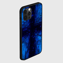 Чехол для iPhone 12 Pro Тёмно-синие множества фигур, цвет: 3D-черный — фото 2