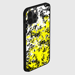 Чехол для iPhone 12 Pro Белая и жёлтая краска, цвет: 3D-черный — фото 2