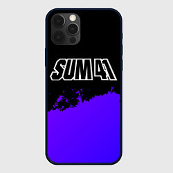 Чехол iPhone 12 Pro Sum41 purple grunge