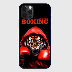 Чехол для iPhone 12 Pro Boxing tiger, цвет: 3D-черный