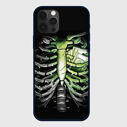 Чехол для iPhone 12 Pro Кошелек под сердцем, цвет: 3D-черный