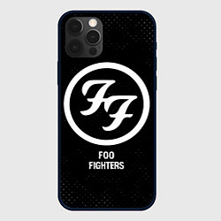 Чехол iPhone 12 Pro Foo Fighters glitch на темном фоне