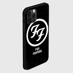 Чехол для iPhone 12 Pro Foo Fighters glitch на темном фоне, цвет: 3D-черный — фото 2