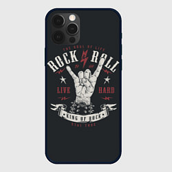 Чехол iPhone 12 Pro Rock and roll - жест козы