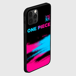 Чехол для iPhone 12 Pro One Piece - neon gradient: символ сверху, цвет: 3D-черный — фото 2