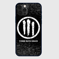 Чехол iPhone 12 Pro Three Days Grace с потертостями на темном фоне