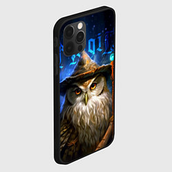 Чехол для iPhone 12 Pro Волшебная сова - магия, цвет: 3D-черный — фото 2