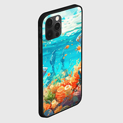 Чехол для iPhone 12 Pro Морской подводный мир, цвет: 3D-черный — фото 2