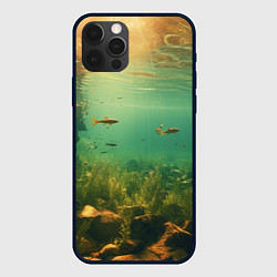 Чехол для iPhone 12 Pro Рыбки в море, цвет: 3D-черный