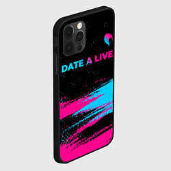 Чехол для iPhone 12 Pro Date A Live - neon gradient: символ сверху, цвет: 3D-черный — фото 2