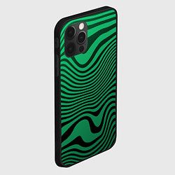 Чехол для iPhone 12 Pro Абстрактный узор волн, цвет: 3D-черный — фото 2