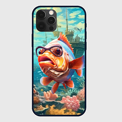 Чехол для iPhone 12 Pro Рыбка в озере, цвет: 3D-черный