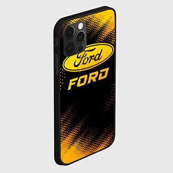 Чехол для iPhone 12 Pro Ford - gold gradient, цвет: 3D-черный — фото 2
