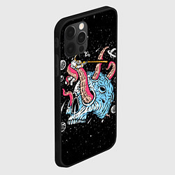 Чехол для iPhone 12 Pro A planet in the form of a skull - pop art, цвет: 3D-черный — фото 2