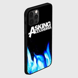 Чехол для iPhone 12 Pro Asking Alexandria blue fire, цвет: 3D-черный — фото 2