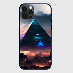 Чехол iPhone 12 Pro Киберпанк пирамида