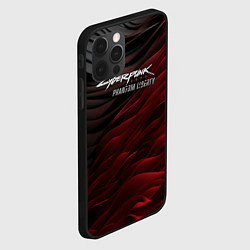 Чехол для iPhone 12 Pro Cyberpunk 2077 phantom liberty black red, цвет: 3D-черный — фото 2