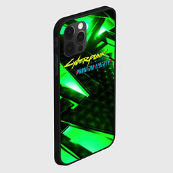 Чехол для iPhone 12 Pro Cyberpunk 2077 phantom liberty neon green, цвет: 3D-черный — фото 2