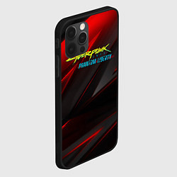 Чехол для iPhone 12 Pro Cyberpunk 2077 phantom liberty red black logo, цвет: 3D-черный — фото 2