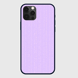 Чехол для iPhone 12 Pro Мелкая мозаика сиреневый полосы, цвет: 3D-черный
