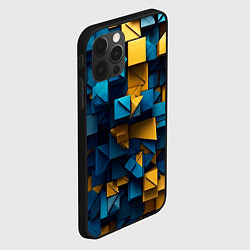 Чехол для iPhone 12 Pro Объёмная геометрия, цвет: 3D-черный — фото 2