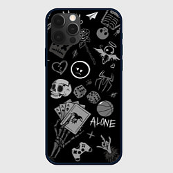 Чехол для iPhone 12 Pro Sad art, цвет: 3D-черный
